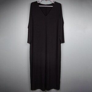Universal Standard Black V-Neck Maxi Dress M (18-20)